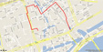 kaart wandeling E deel 4 "Stadsdriehoek;